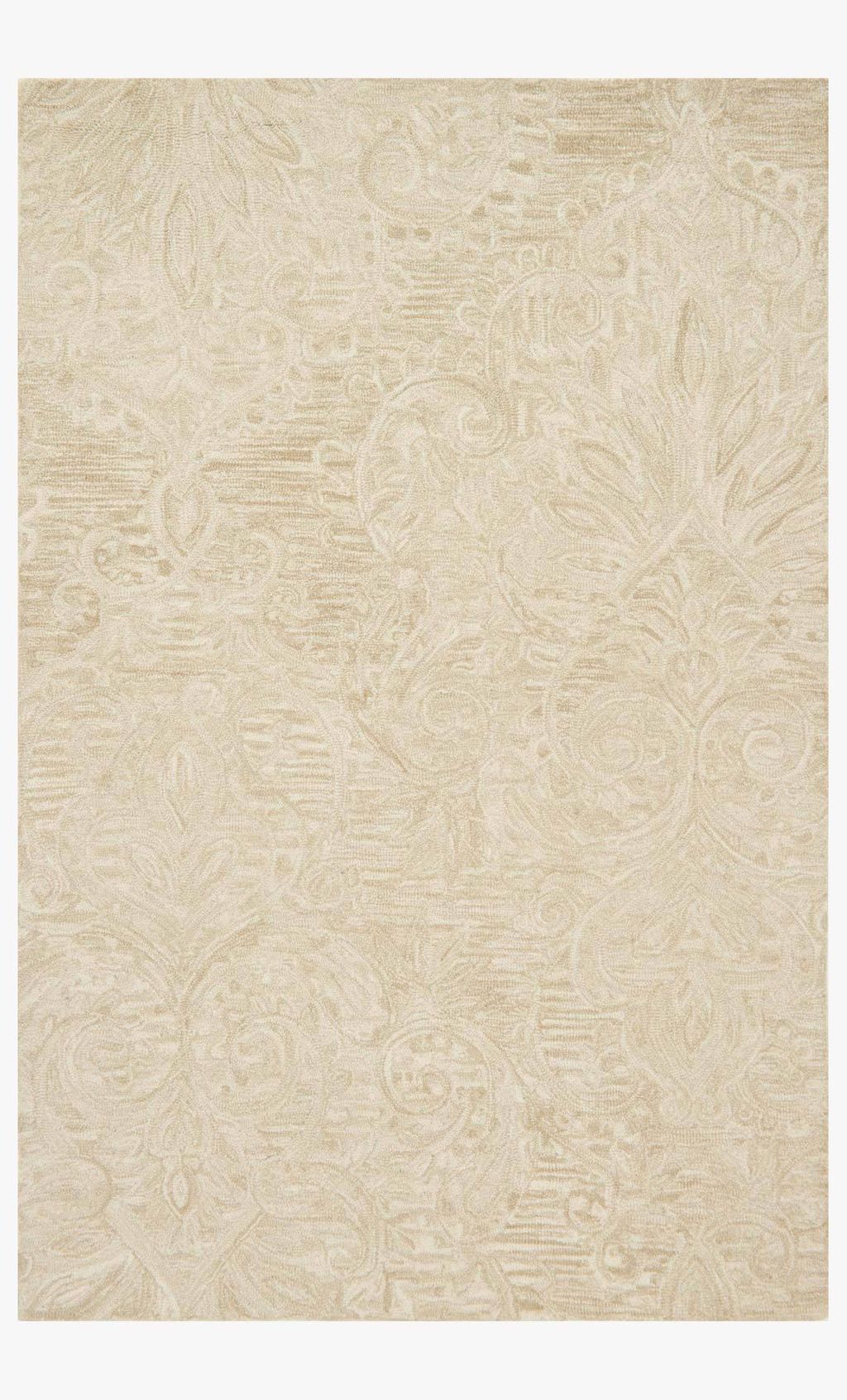 Wool Area Rug Sand 7' 9" X 9' 9"