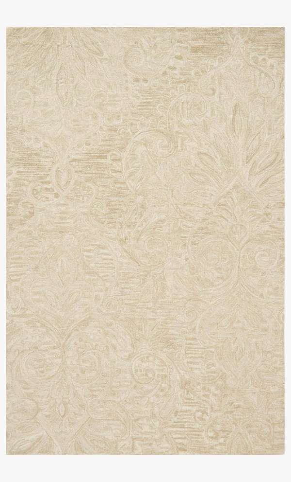 Wool Area Rug Sand 7' 9" X 9' 9"