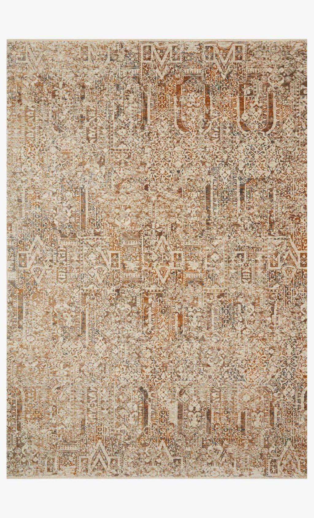 Preview image for 5 7' 10" X 10' Ivory and Orange Rug
