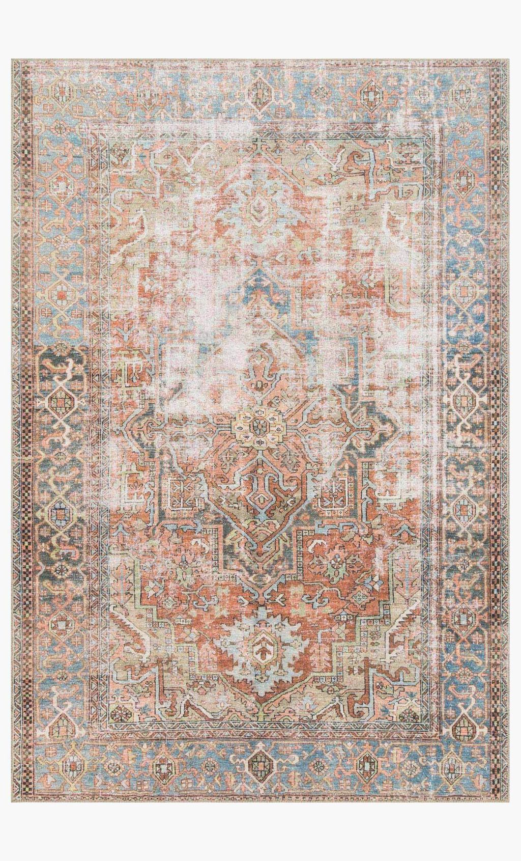 Preview image for 5' X 7' 6" Rug, Terracotta / Sky