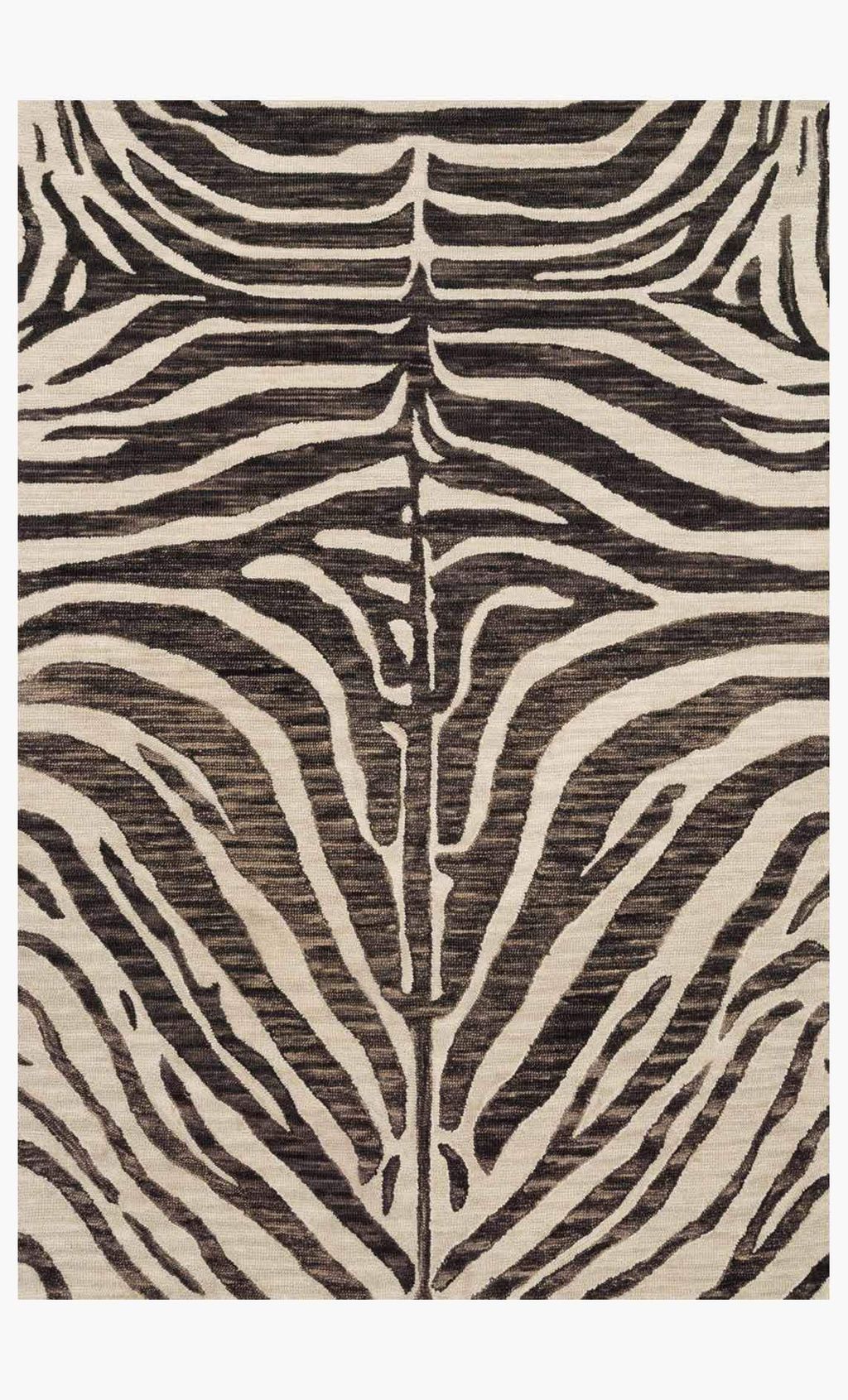 Animal Print Wool Area Rug Java & Ivory 9' 3" X 13'