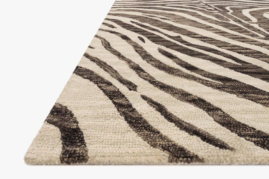 Animal Print Wool Area Rug Java & Ivory 9' 3" X 13'