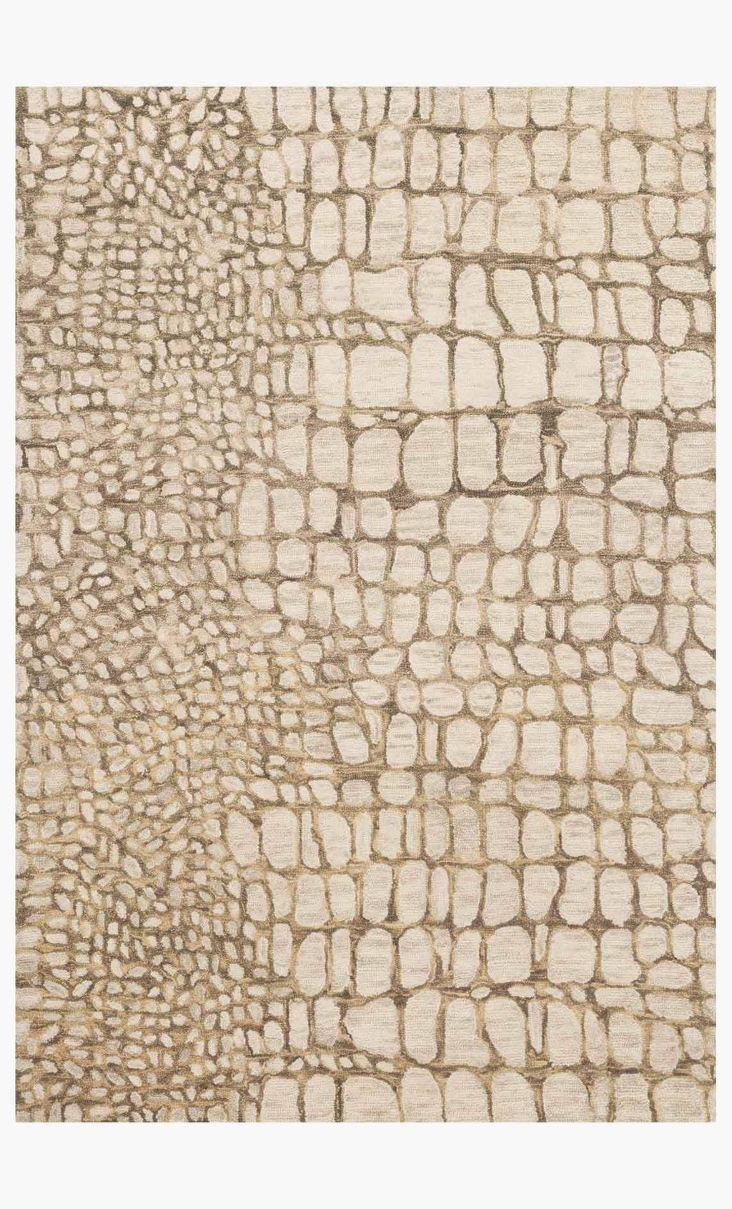 Preview image for Animal Print Wool Area Rug Neutral 9' 3" X 13'