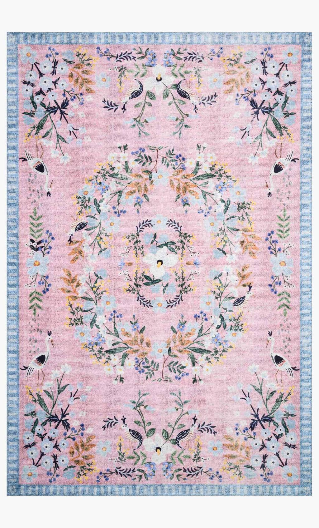 Pal-03 Rp 5' X 7' 6" Rug,  Rose / Sky