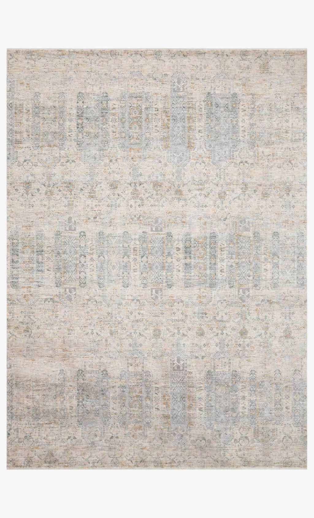 7' 10" X 7' 10" Round Rug,  Ivory / Mist
