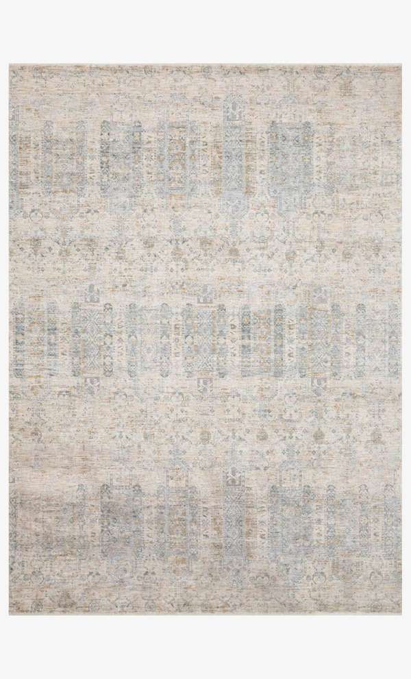 7' 10" X 7' 10" Round Rug,  Ivory / Mist