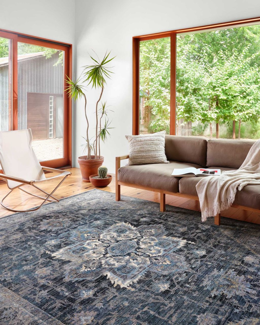 Sam-01 7' 10" X 10' Rug,  Denim / Grey