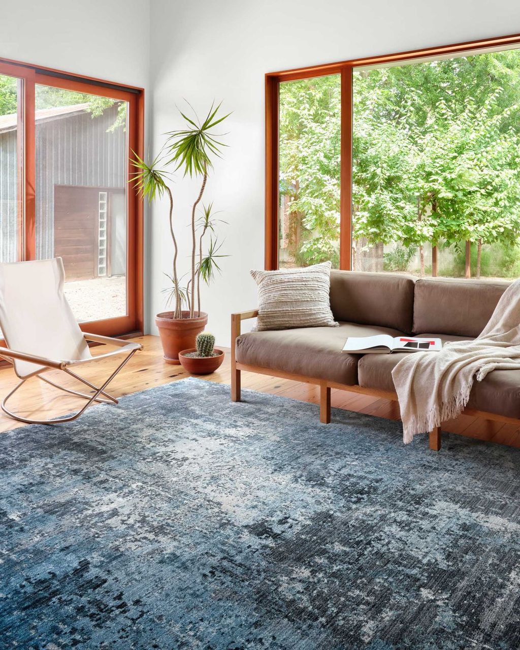 Sam-06 7' 10" X 10' Rug,  Charcoal / Sky