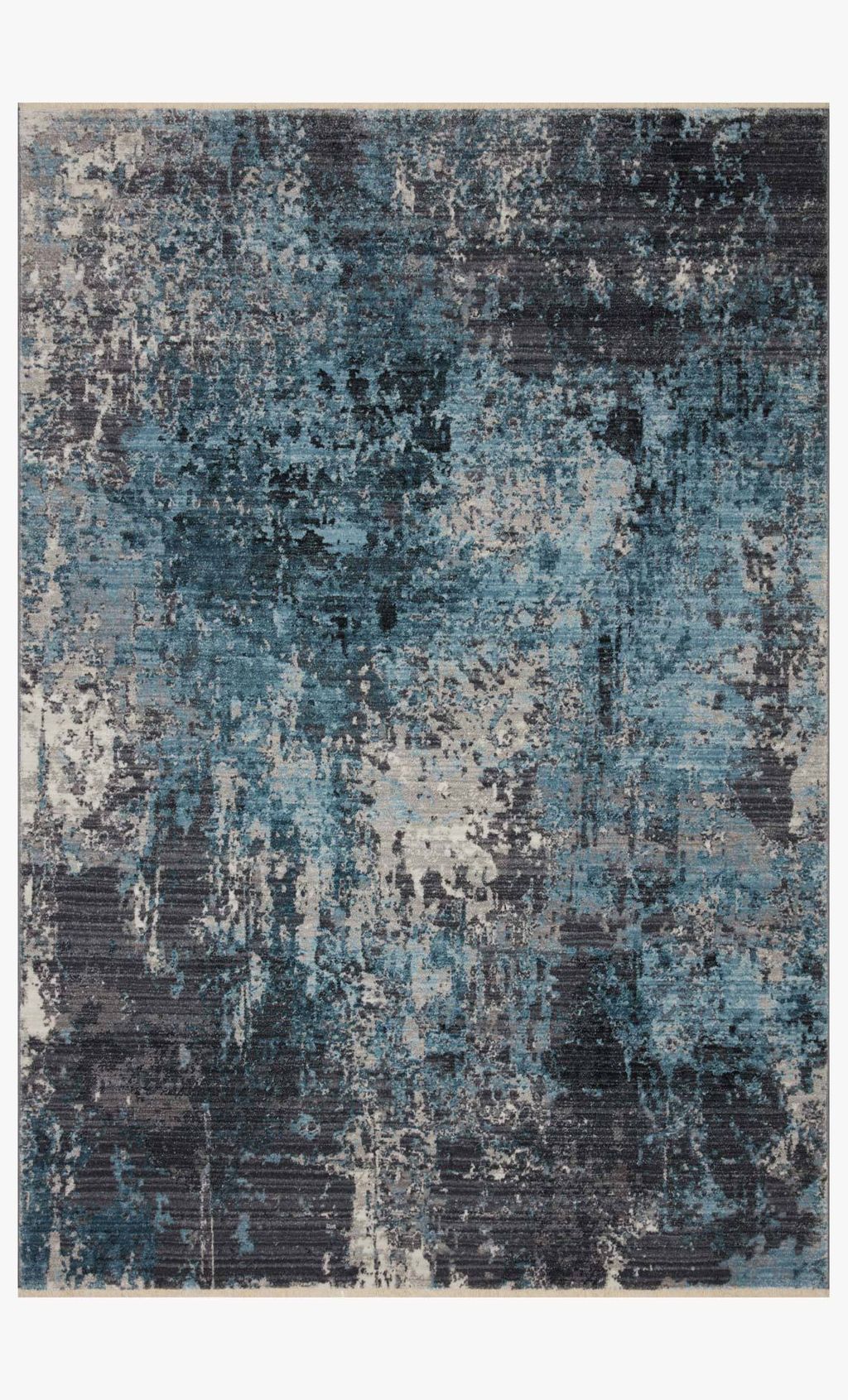 Sam-06 7' 10" X 10' Rug,  Charcoal / Sky