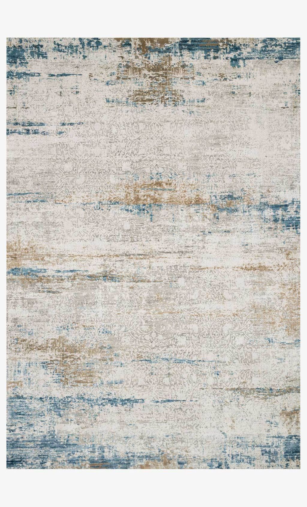 Sie-05 9' 2" X 12' Rug,  Ivory / Azure