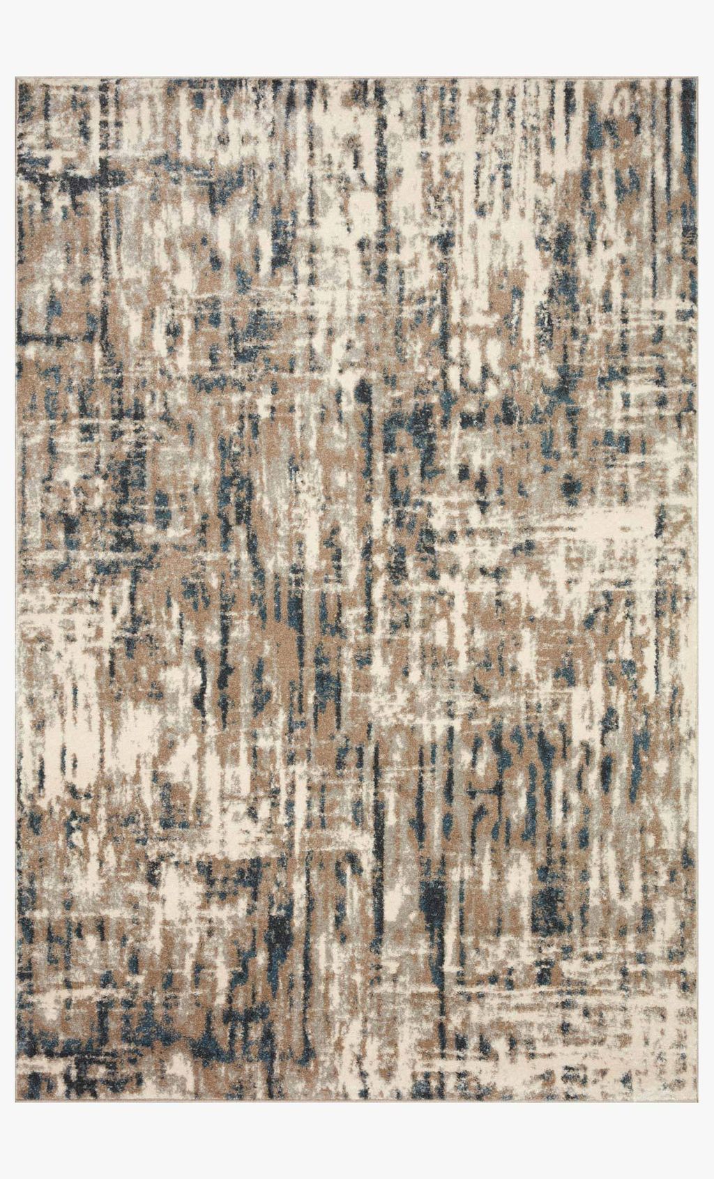 Spi-02 5' 3" X 7' 6" Rug,  Stone / Blue
