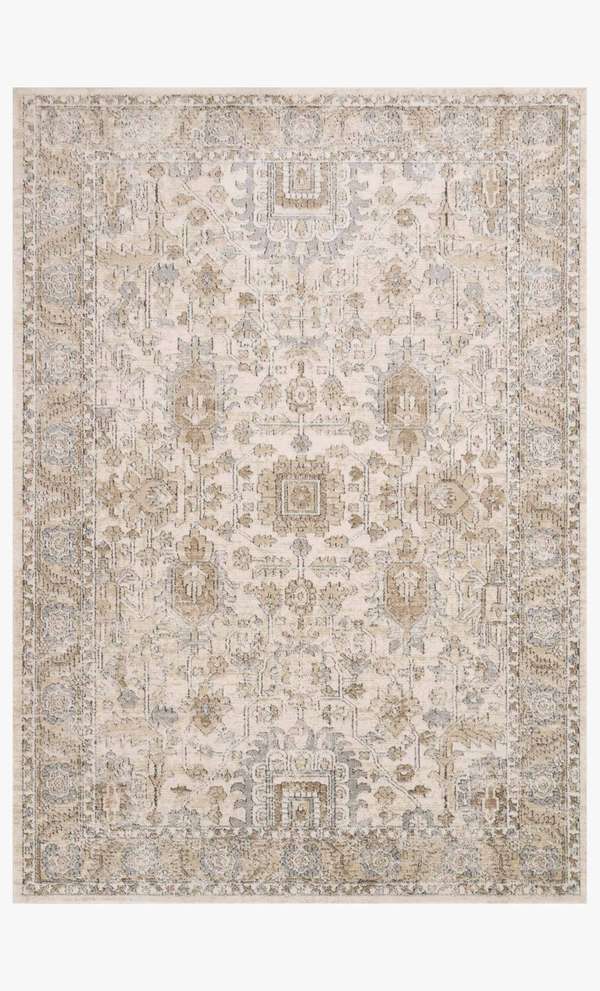 Tea-03 3' 4" X 5' 7" Rug,  Ivory / Sand