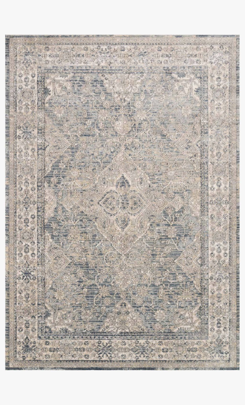Preview image for Tea-04 6' 7" X 9' 2" Rug, Sky / Natural