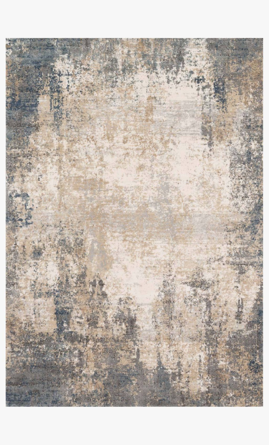 Preview image for Abstract Area Rug Ivory & Mist 9' 9" X 13' 6"