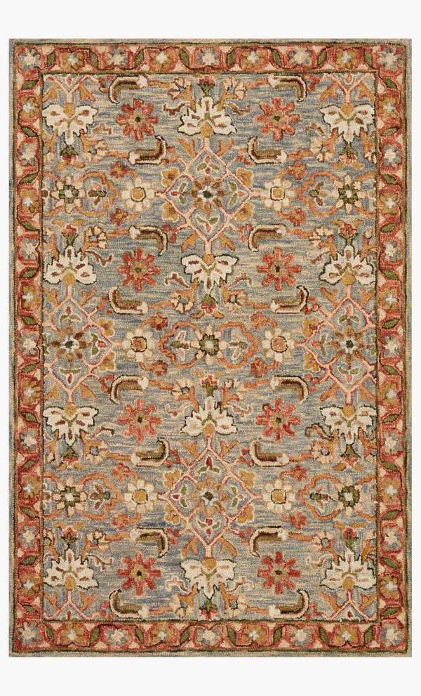 Vk-10 7' 9" X 9' 9" Rug,  Slate / Terracotta