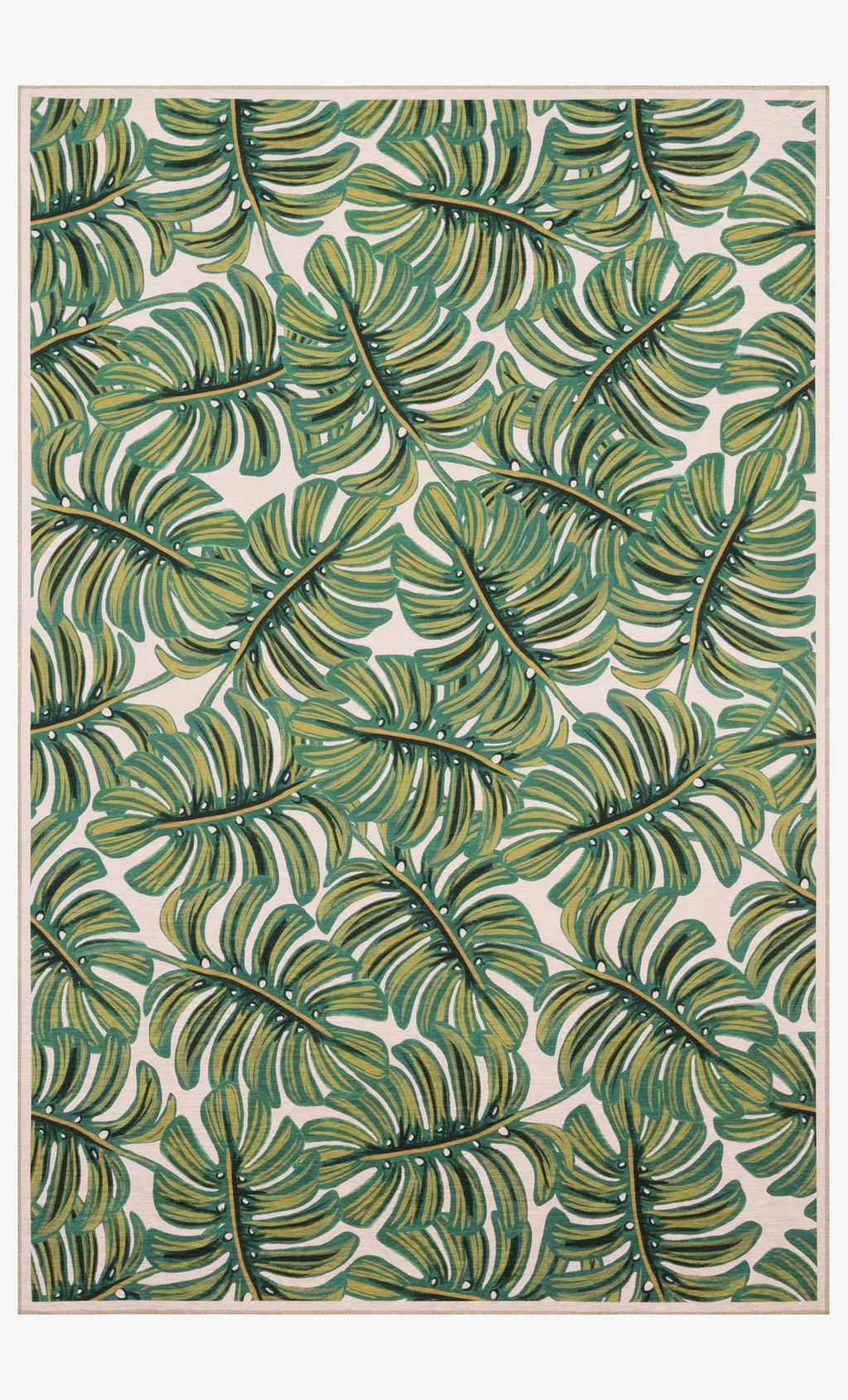Preview image for Rifle Paper Co. Botanical Area Rug Monstera Cream 7' 10" X 10'