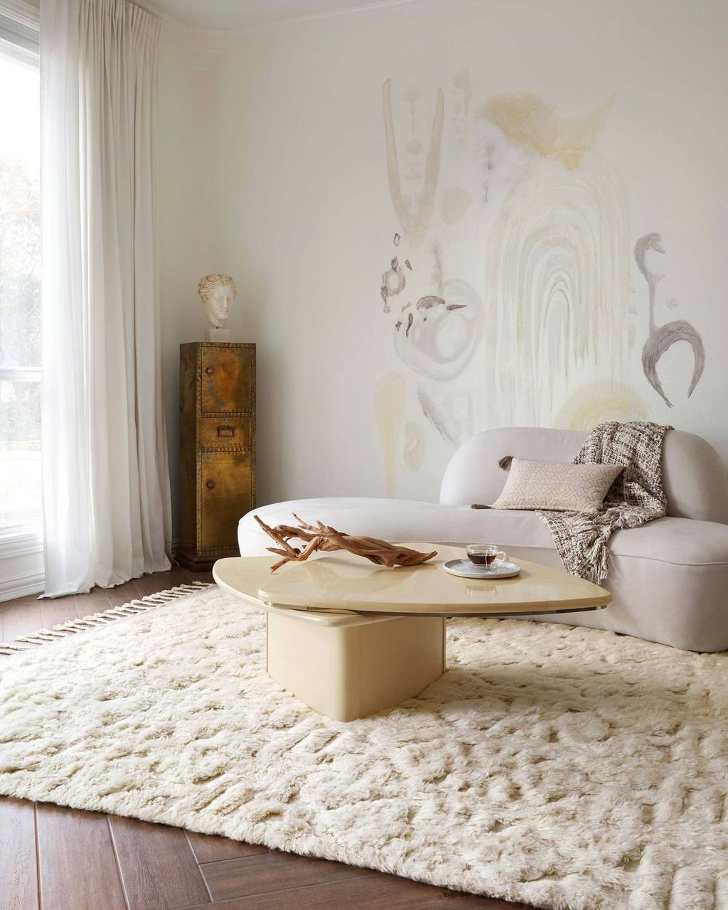 Wool Rug-03 9' 6" X 13' 6" Rug,  Oatmeal / Ivory