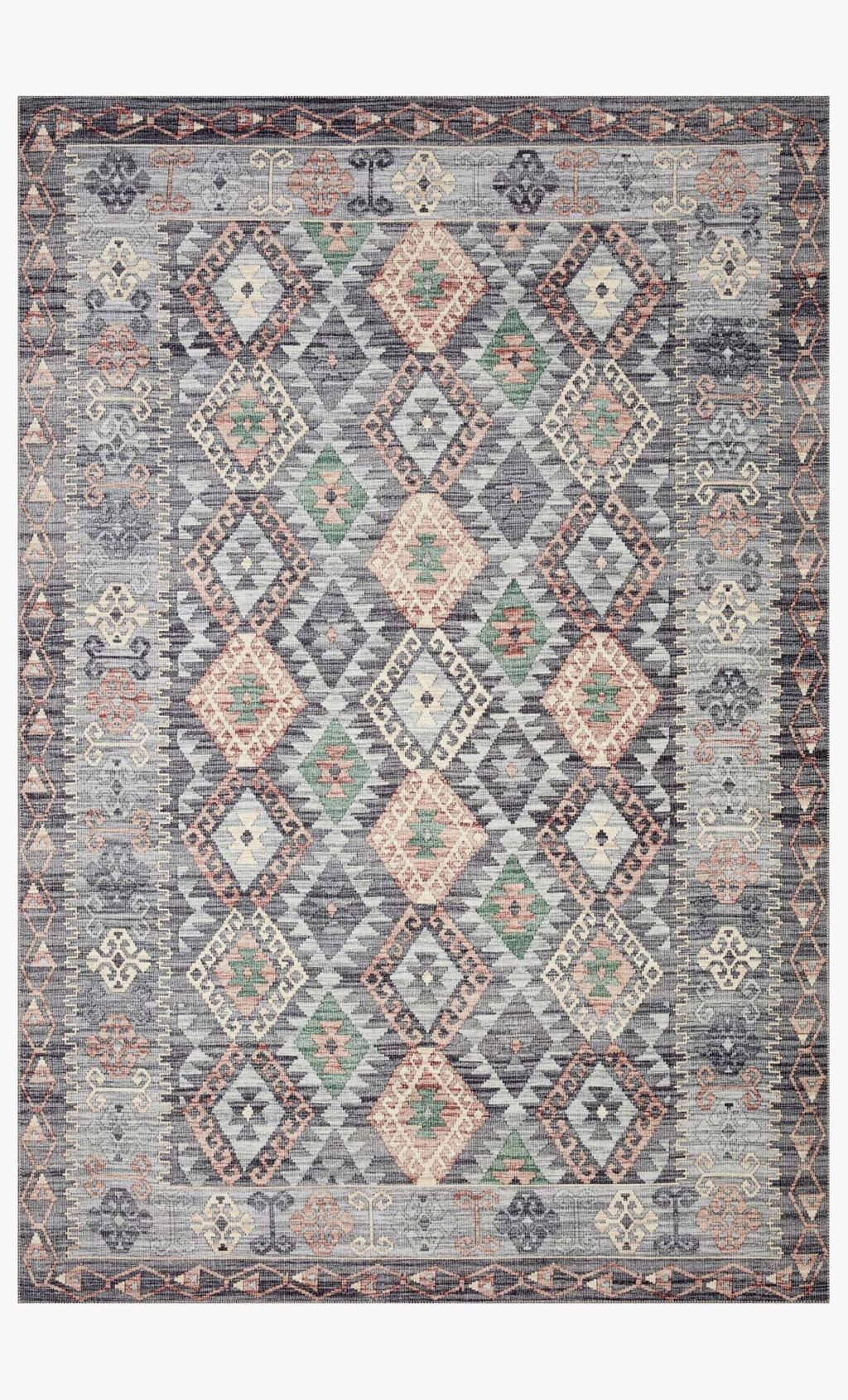 Zio-01 7' 6" X 9' 6" Rug,  Grey / Multi
