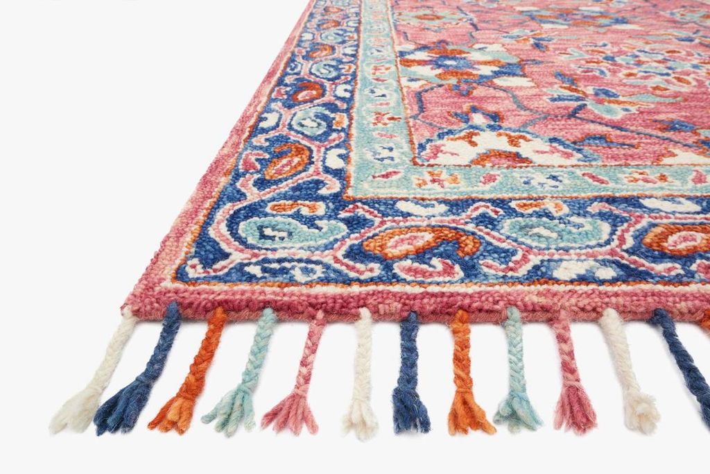 Zr-03 5' X 7' 6" Rug,  Rose / Denim
