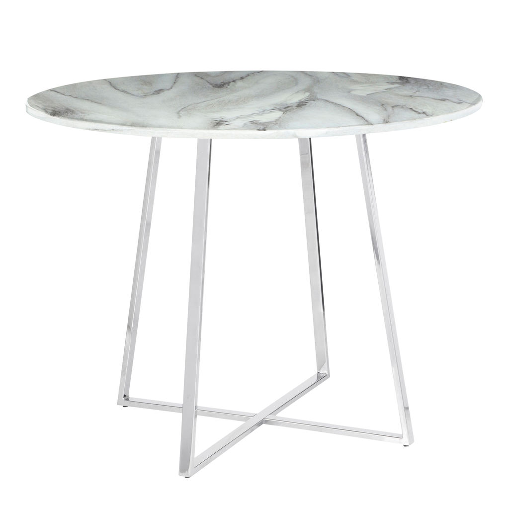 Preview image for Dining Table, Chrome And White Marble Top