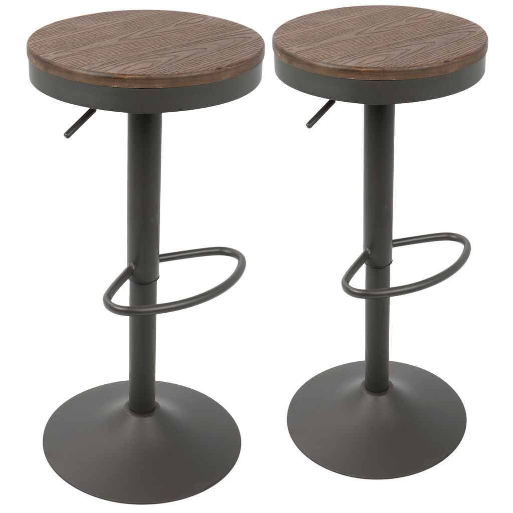Preview image for Dakota Barstool, Set Of 2, Brown And Grey