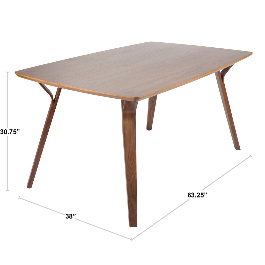 Folia Dining Table, Walnut Wood