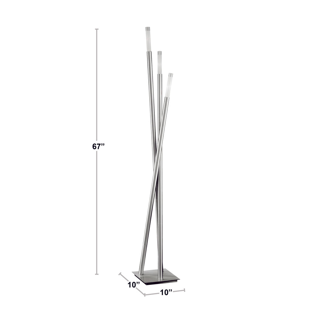 Icicle Floor Lamp, Brushed Nickel