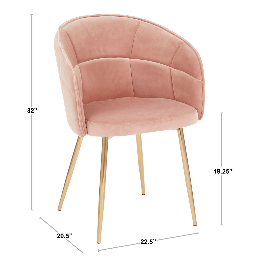 Lindsey Chair, Gold Metal And Green Velvet