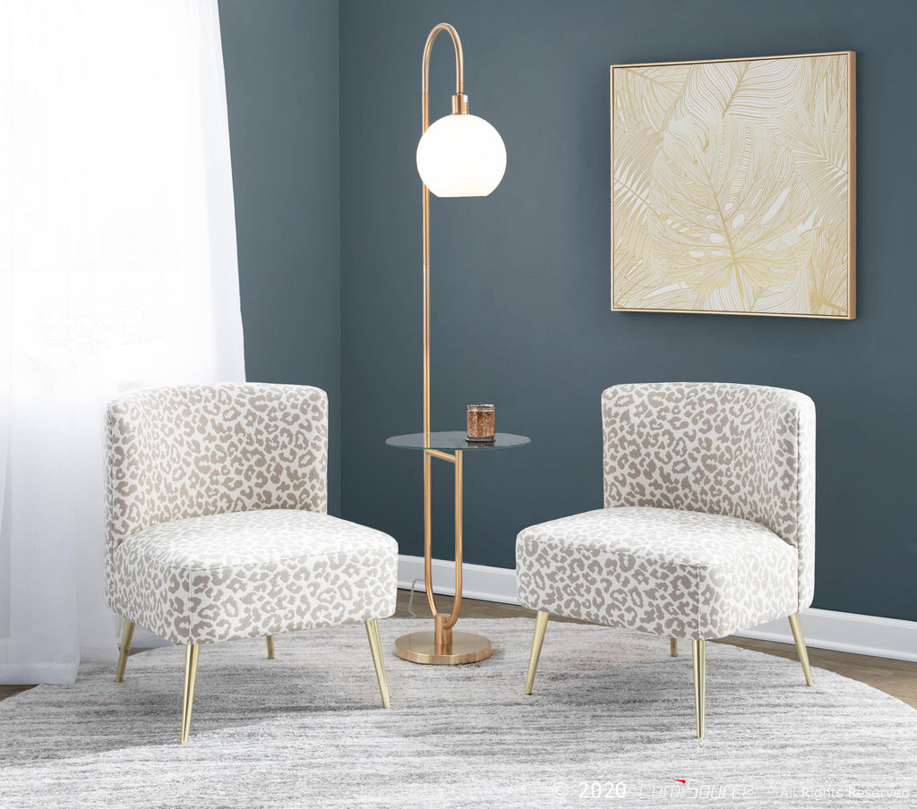 Trombone Floor Lamp With Table