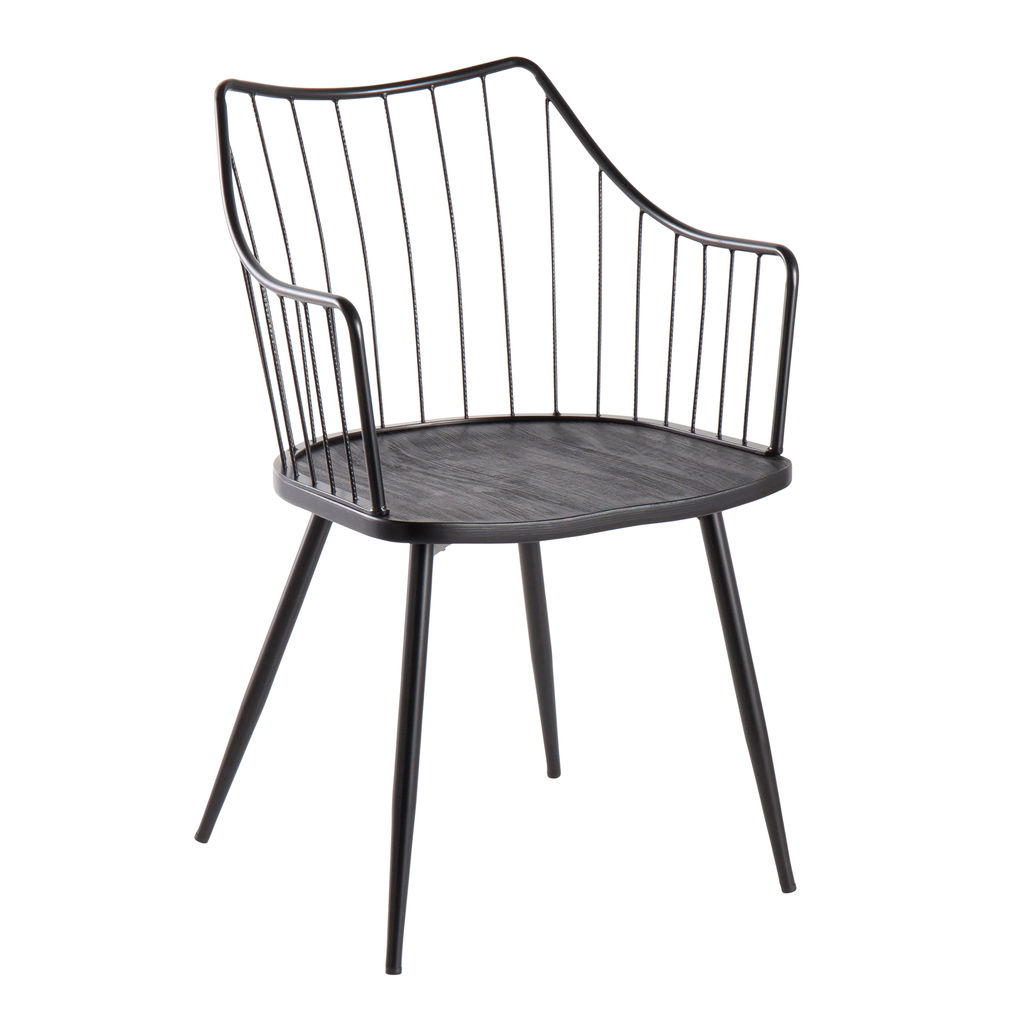 Preview image for Winston Chair, Black Metal And Black Wood
