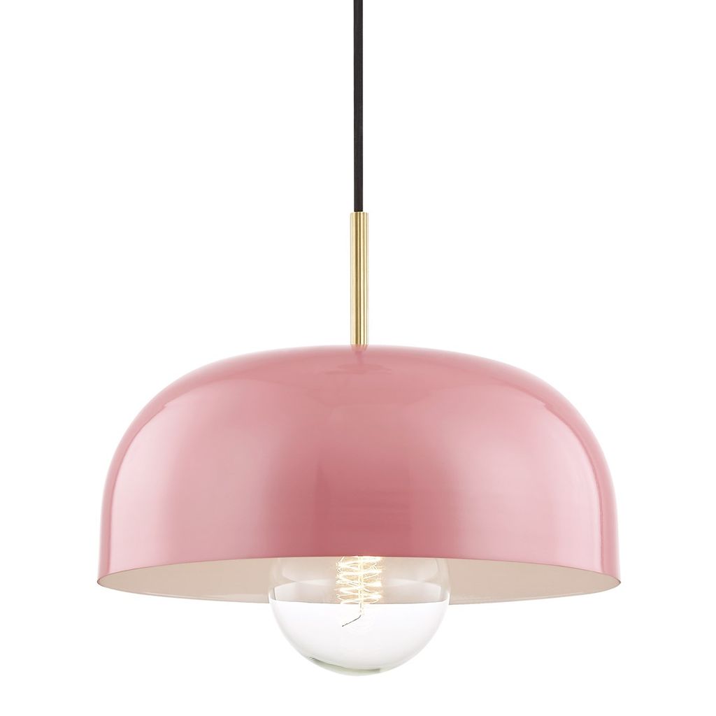 Preview image for 1 Light Large Pendant, Aged Brass, 13.75"