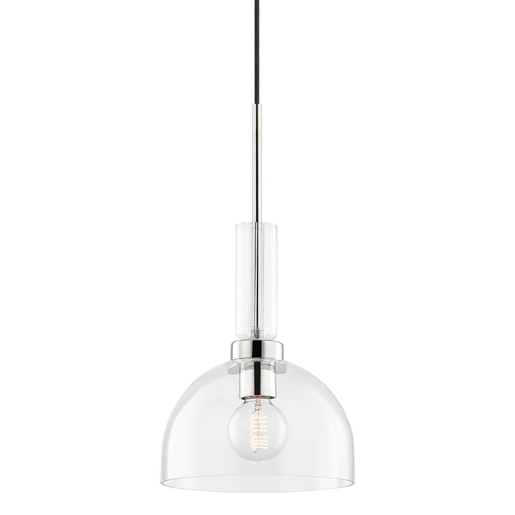 Preview image for 1 Light Pendant, Polished Nickel, 19.25"