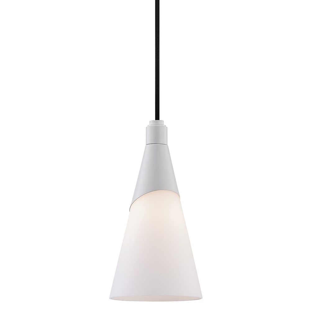 Preview image for 1 Light Pendant, White, 9.5"