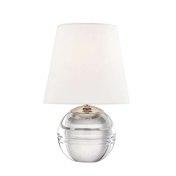 1 Light Table Lamp, Polished Nickel, 8.5" X 12.75"