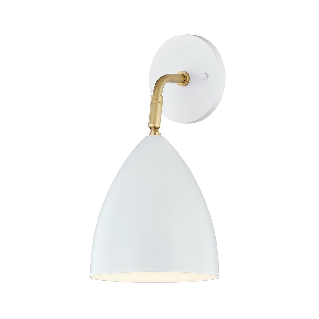 Preview image for 1 Light Wall Sconce, Aged Brass, 12.5"