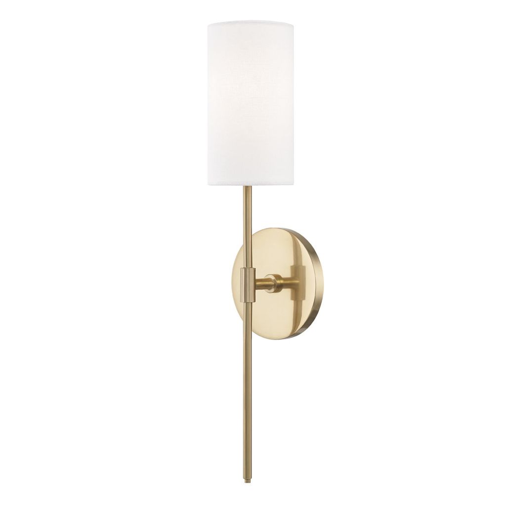 Preview image for 1 Light Wall Sconce, Aged Brass, 18.75"