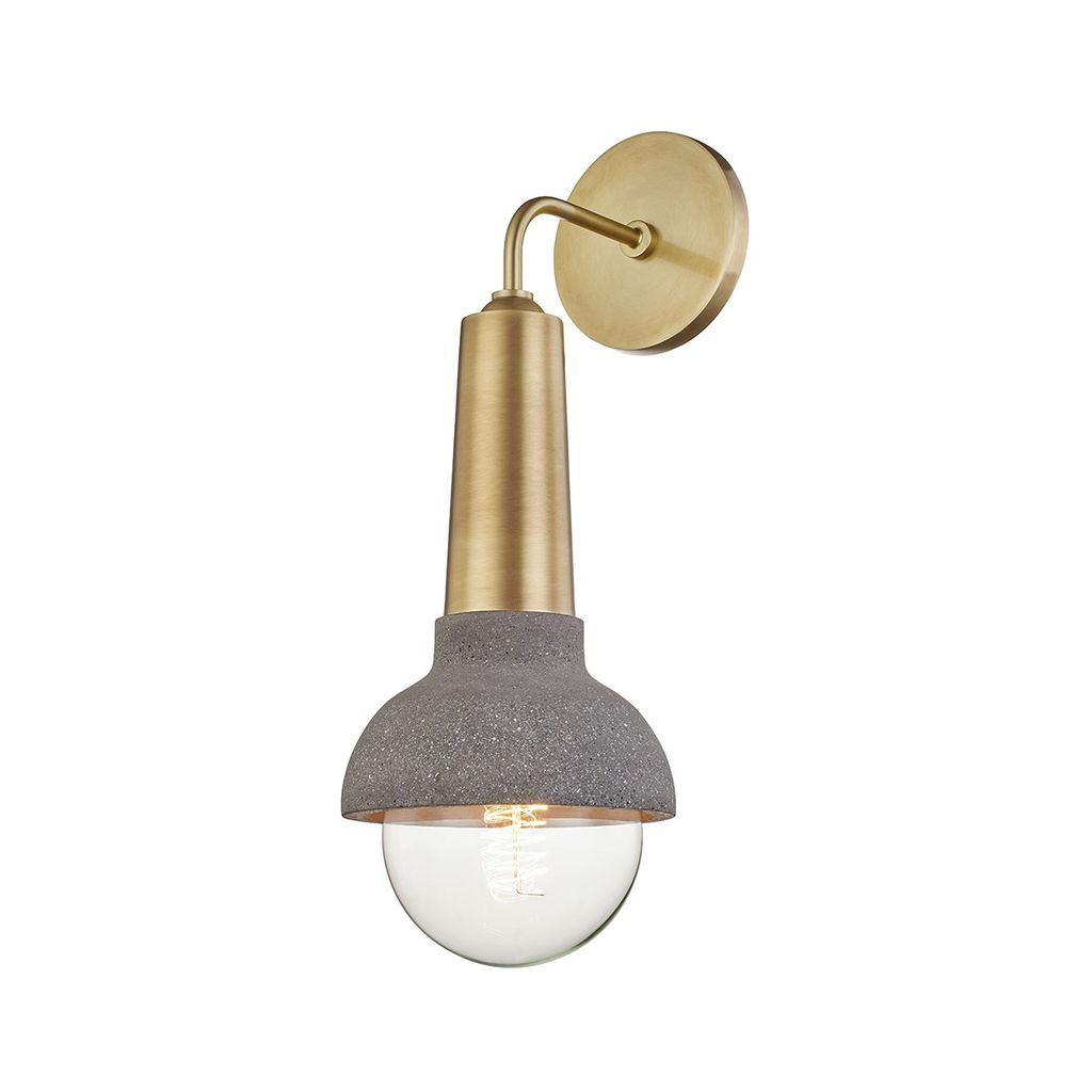 Preview image for 1 Light Wall Sconce, Aged Brass, 6" X 17"