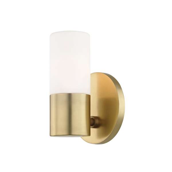 Whiskey Light Wall Sconce, Aged Brass, *6.75"H x 4.75"W x 4.75"D
