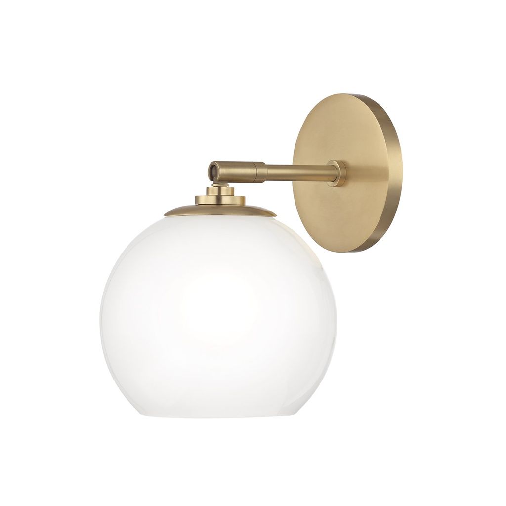Preview image for 1 Light Tilly Wall Sconce, Aged Brass And Soft Black, 9"