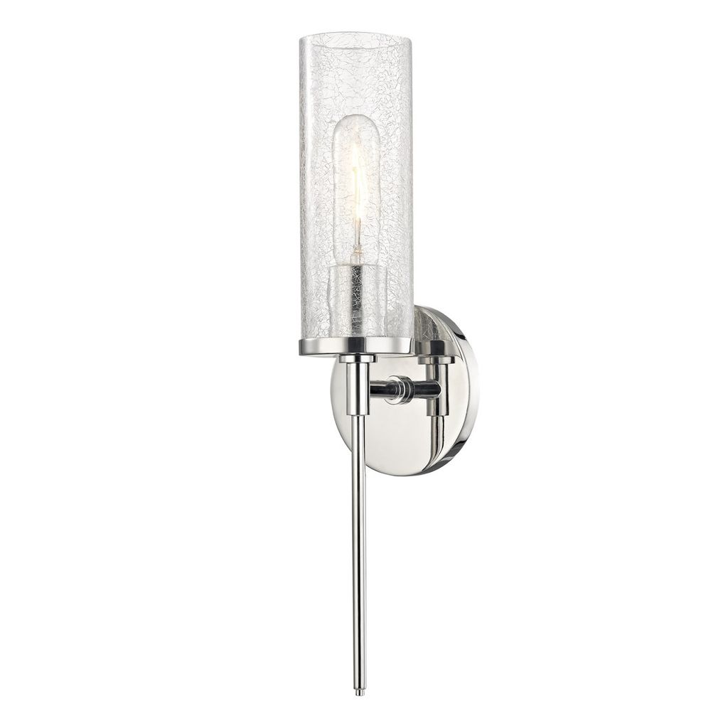 Preview image for 1 Light Wall Sconce, Polished Nickel, 17.5"