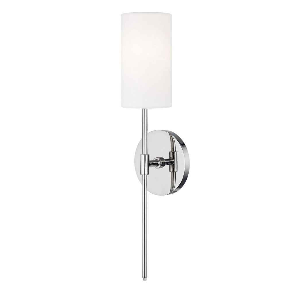 Preview image for 1 Light Wall Sconce, Polished Nickel, 18.75"