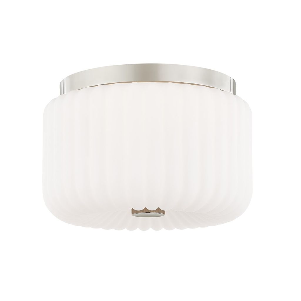 Preview image for Cecelia 2 Light Flush Mount, Polished Nickel, 6.25"