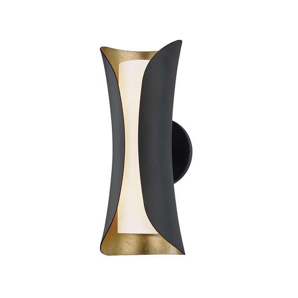 2 Light Wall Sconce, Gold Leaf, 17"