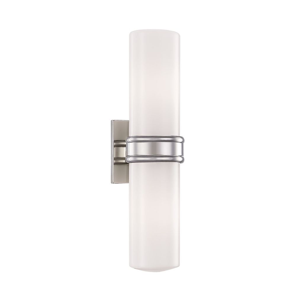 Preview image for 2 Light Wall Sconce, Polished Nickel, 16.25"
