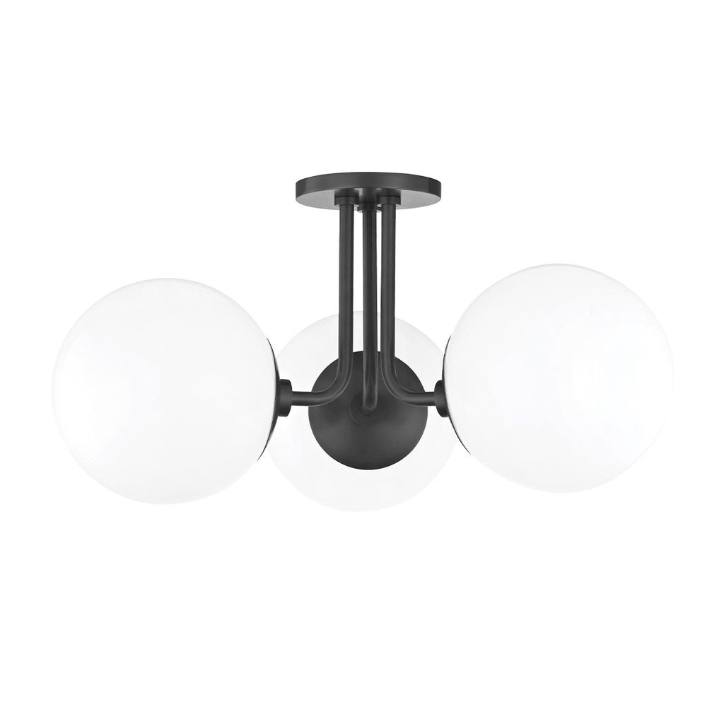 Preview image for 3 Light Semi Flush, Old Bronze, 10.5"