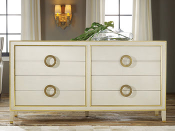 Abstract Dresser-Cream With Gold