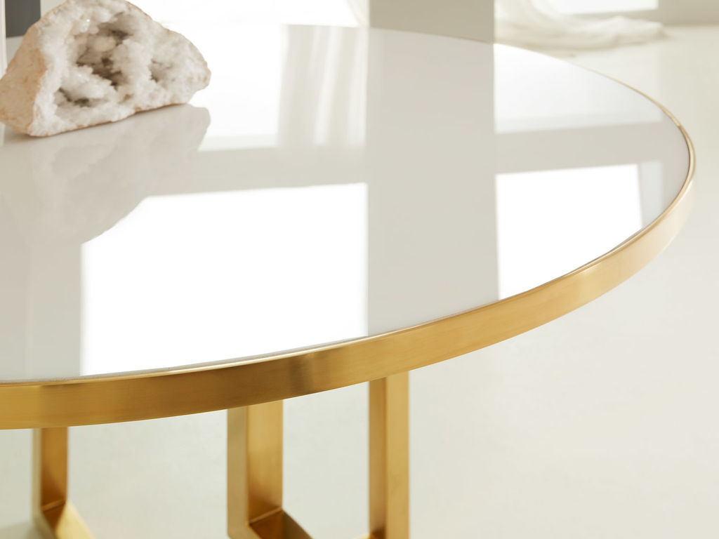 Modern History Center Table White Acrylic