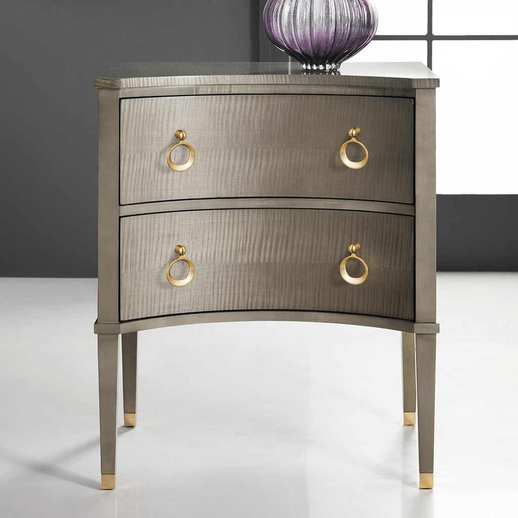 Preview image for Concave Bedside Chest-Grey Sycamore