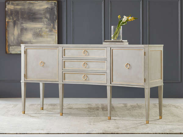 Concave Buffet-Antique Grey