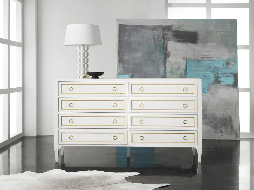White and Gold Dresser